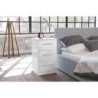 Birlea Lynx 3 Drawer Bedside Table White