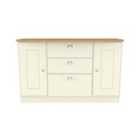 Ready Assembled Tilly 2 Door 3 Drawer Sideboard Cream/Oak