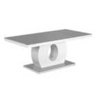 Edenhall Grey Glass Coffee Table Grey And White High Gloss