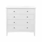 Como White White 4 Drawer Chest White