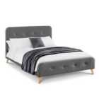 Astrid Curved Retro Buttoned Bed Super King