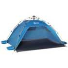 Outsunny Pop-Up Beach Tent Shelter - Blue