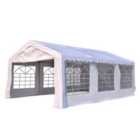 Outsunny 6 x 4m Garden Gazebo with Sides - White