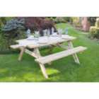 Forest Garden Rectangular Picnic Table - Large