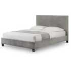 Shoreditch High Headboard Bed King Slate Grey Velvet