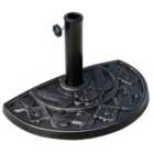 Outsunny 9Kg Half Round Parasol Umbrella Base Resin Outdoor Garden Furniture
