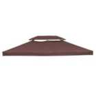 Outsunny 3 X 4 M Gazebo Replacement Canopy Tent Cover Patio 2 Tier Brown