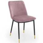 Julian Bowen Set Of 2 Delaunay Dining Chairs - Dusky Pink