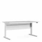 Furniture To Go Prima Desk 150 Cm In White With Height Adjustable Legs With Electric Control In White