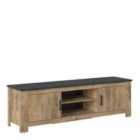 Furniture To Go Rapallo 2 Door 189cm Wide TV Cabinet - Chestnut/Matera Grey