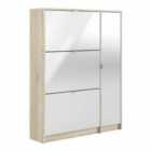 Furniture To Go Shoes Hallway Storage Cabinet With 3 Tilting Doors And 2 Layers And 1 Door