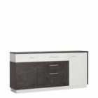 Furniture To Go Zingaro 2 Door 2 Drawer 1 Compartment Sideboard In Grey And White