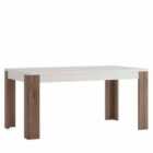 Furniture To Go Toronto 160 Cm 4 Seater Dining Table In White And Oak Effect