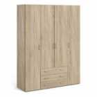 Furniture To Go Space Wardrobe 4 Doors 3 Drawers In Oak Effect 2000