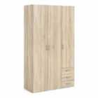 Furniture To Go Space Wardrobe 3 Doors 3 Drawers In Oak Effect 2000
