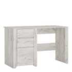 Furniture To Go Angel 3 Drawer Desk In White Craft Oak Effect