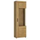 Furniture To Go Cortina Tall Glazed Display Cabinet Right Hand In Grandson Oak Effect