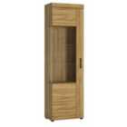 Furniture To Go Cortina Tall Glazed Display Cabinet Left Hand In Grandson Oak Effect