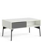 Furniture To Go Fur Coffee Table With 1 Drawer In Grey And White