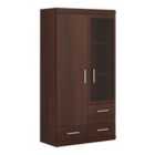 Furniture To Go Imperial 2 Door 3 Drawer Glazed Display Cabinet - Mahogany