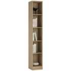Furniture To Go 4 You Tall Narrow Bookcase In Sonama Oak