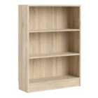 Furniture To Go Basic Low Wide Bookcase (2 Shelves) In Oak Effect