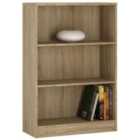 Furniture To Go 4 You Medium Wide Bookcase In Sonama Oak