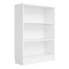 Furniture To Go Basic Low Wide Bookcase (2 Shelves) In White