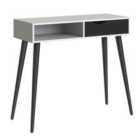 Furniture To Go Oslo Console Table 1 Drawer 1 Shelf In White And Black Matt