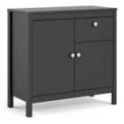 Furniture To Go Madrid Sideboard 2 Doors + 1 Drawer In Matt Black