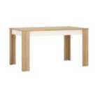 Furniture To Go Lyon Medium Extending Dining Table 140/180 Cm In Riviera Oak Effect/White High Gloss