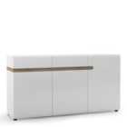 Furniture To Go Chelsea 2 Drawer 3 Door Sideboard In White With Oak Effect Trim