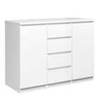 Furniture To Go Naia Sideboard 4 Drawers 2 Doors In White High Gloss