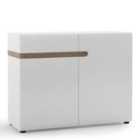 Furniture To Go Chelsea 1 Drawer 2 Door Sideboard 109.5cm White w/ Oak Trim