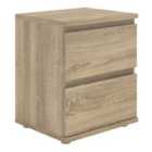Furniture To Go Nova Bedside 2 Drawers In Oak Effect