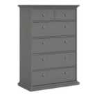 Furniture To Go Paris Chest Of 6 Drawers In Matt Grey