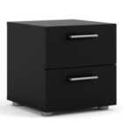 Furniture To Go Pepe Bedside 2 Drawers In Black