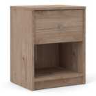 Furniture To Go May Bedside Table 1 Drawer In Jackson Hickory Oak Effect