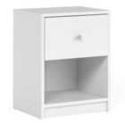 Furniture To Go May Bedside Table 1 Drawer In White