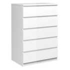 Furniture To Go Naia Chest Of 5 Drawers In White High Gloss