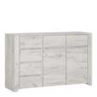 Furniture To Go Angel 2 Door 3+3 Drawer Wide Chest In White Craft Oak Effect