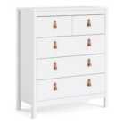 Furniture To Go Barcelona Chest 3+2 Drawers In White