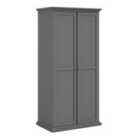 Furniture To Go Paris Wardrobe With 2 Doors In Matt Grey