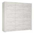 Furniture To Go Angel 3 Door Wardrobe In White Craft Oak Effect