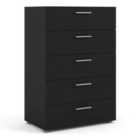 Furniture To Go Pepe Chest Of 5 Drawers In Black