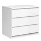 Furniture To Go Naia Chest Of 3 Drawers In White High Gloss