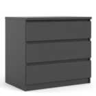 Furniture To Go Naia Chest Of 3 Drawers In Black Matt