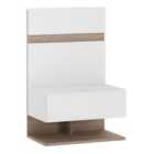 Furniture To Go Chelsea Bedside Extension For Bed In White With Oak Effect Trim