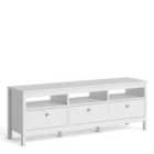 Furniture To Go Madrid TV Unit 3 Drawers In White