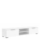 Furniture To Go Match TV Unit 2 Drawers 2 Shelf In White High Gloss